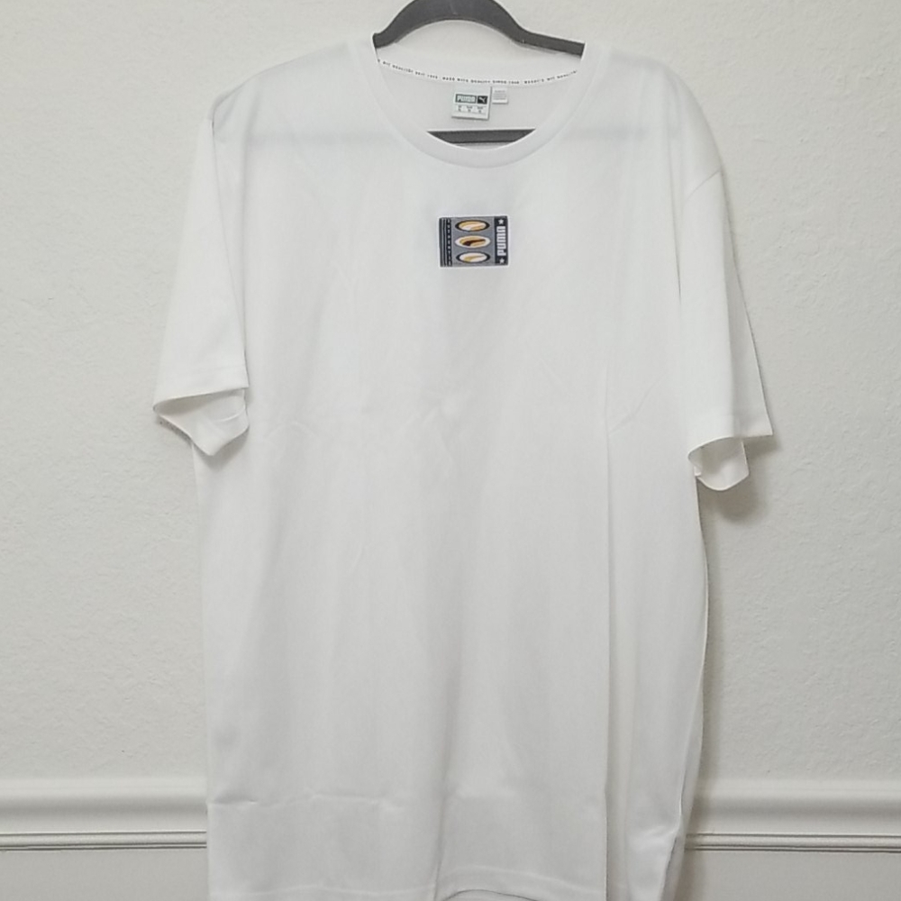 Puma 90s Retro Jacquard White Tee Size XL